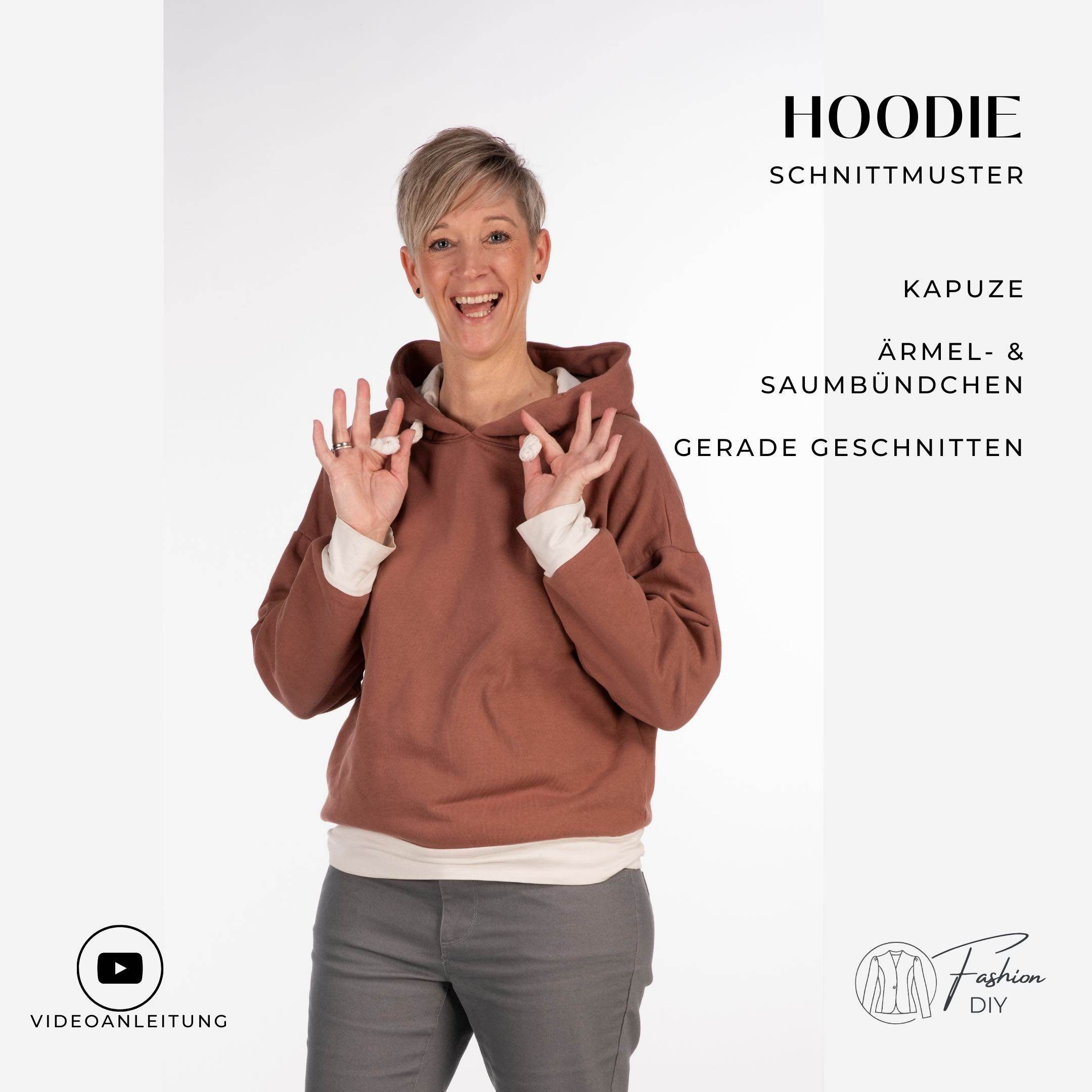Hoodie mit Kapuze in S-XL - Sewando