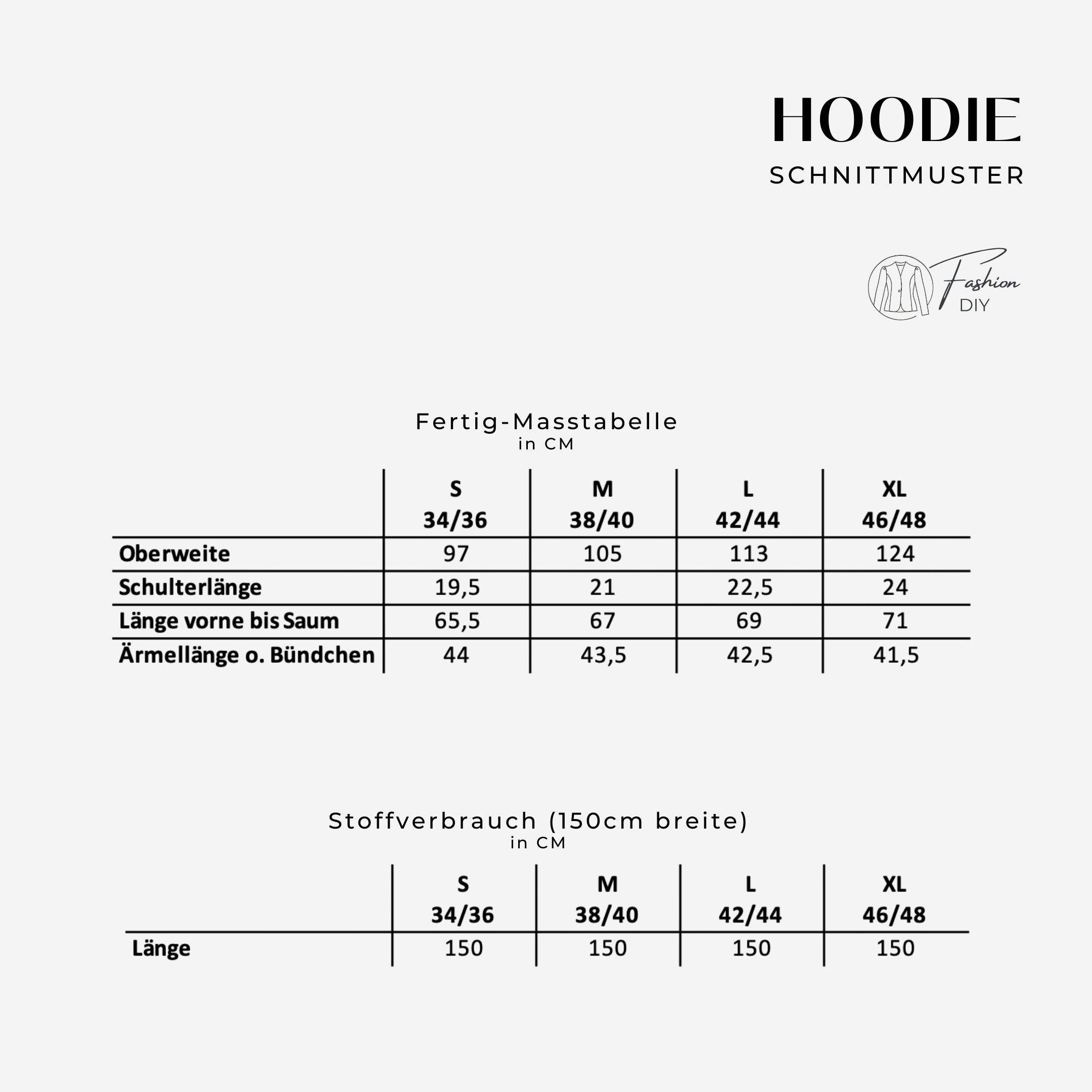 Hoodie mit Kapuze in S-XL - Sewando