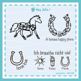 Plotterdatei Laserdatei Horse Love - Sewando