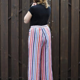 Nele - Culotte/Palazzo Hose mit weiten Beinen und Gummizug - Gr. 34-50, A4+A0