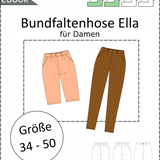 Ella - kurze und lange Bundfaltenhose - Gr. 34-50, A4+A0