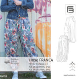 Schnittmuster Hose FRANCA Variante 1-4 (V1+2: Gr.36-52 / V3+4: Gr.34-50)