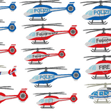 Stickdatei - kleiner Hubschrauber Feuerwehr Polizei FIRE Police