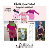 Schnittmuster Longshirt und Kleid "Hula Wave" Gr. 80-164