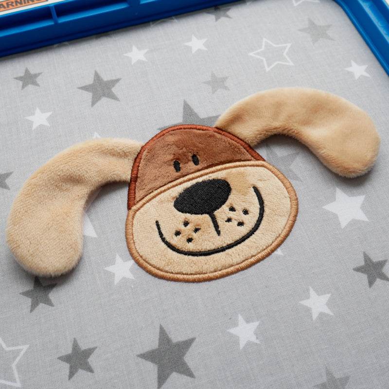 Stickdatei Applikation 3D Hund mit abstehenden Ohren - Sewando
