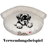 Stickdatei Rottweiler "Sarabi" - realistisch FÜR HELLE STOFFE