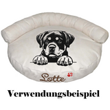 Stickdatei Rottweiler  "Zero" - realistisch - FÜR HELLE STOFFE