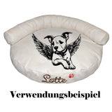 Stickdatei American Staffordshire Terrier Engel "Adam" - realistisch - FÜR HELLE STOFFE