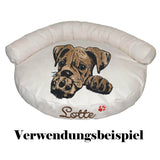 Stickdatei Applikation Boxer "Whisky" - realistisch - FÜR HELLE & DUNKLE STOFFE