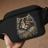 Stickdatei Schildpatt Katze "Frieda" - realistisch - FÜR DUNKLE STOFFE