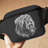 Stickdatei Bearded Collie "Maddox" - realistisch - FÜR DUNKLE STOFFE