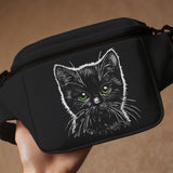 Stickdatei schwarze Katze "Enso" - realistisch - FÜR DUNKLE STOFFE