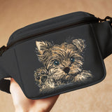 Stickdatei Applikation Yorkshire Terrier Welpe "Benny" - realistisch - FÜR HELLE & DUNKLE STOFFE