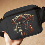 Stickdatei Boxer Welpe "Monroe" - realistisch - FÜR DUNKLE STOFFE