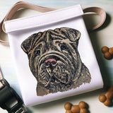 Stickdatei Applikation Shar Pei "Harper" - realistisch - FÜR HELLE & DUNKLE STOFFE