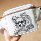 Stickdatei - WENIGER STICHE - Chihuahua "Kim"- realistisch - FÜR HELLE STOFFE