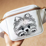 Stickdatei  - Weniger Stiche Pomeranian "Lou"  -realistisch - FÜR HELLE STOFFE