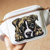 Stickdatei Applikation Staffordshire Terrier "Jan" - realistisch - FÜR HELLE & DUNKLE STOFFE