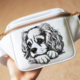 Stickdatei Cavalier King Charles Cavalier Spaniel "Lotte" - realistisch - FÜR HELLE STOFFE