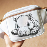 Stickdatei Nilpferd Baby "Eugen" - realistisch - FÜR HELLE STOFFE
