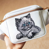 Stickdatei Applikation Katze "Cilly" - realistisch - FÜR HELLE & DUNKLE STOFFE