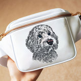 WENIGER STICHE - Stickdatei Golden Doodle  "Chooper" LIGHT - für Helle Stoffe