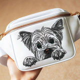 Stickdatei Yorkshire Terrier  "Cindy" - realistisch - Für HELLE STOFFE