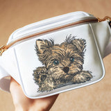 Stickdatei Applikation Yorkshire Terrier Welpe "Benny" - realistisch - FÜR HELLE & DUNKLE STOFFE