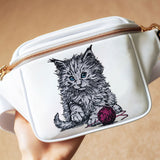 Stickdatei Applikation Katze "Shadow" - realistisch - FÜR HELLE & DUNKLE STOFFE