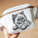 Stickdatei Katze "Cilly" - realistisch - FÜR HELLE STOFFE