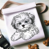 Stickdatei Shih Tzu Welpe "Lesley" - realistisch - FÜR HELLE STOFFE