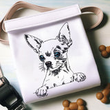 Stickdatei - WENIGER STICHE - Chihuahua "Aage" "- realistisch - FÜR HELLE STOFFE