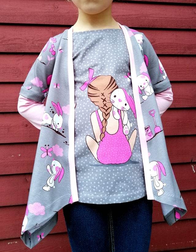 Happy Lysan - Gr 86 - 164 - Shirt mit Cardigan + Mantel Schnittmuster - Sewando
