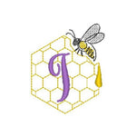 Stickdatei - Bienen-Monogramme A-Z - Sewando