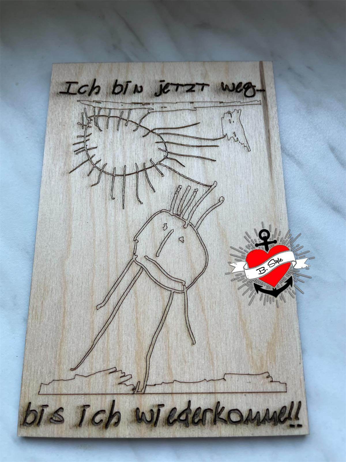 *Ich bin jetzt weg* Plotterdatei - Sewando