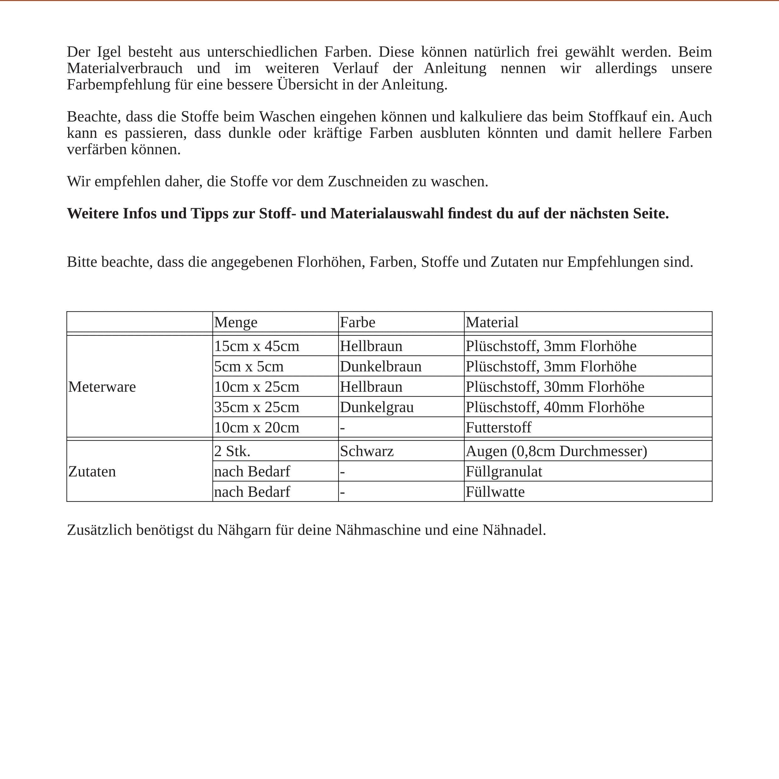 Igel Dexter - PDF Schnittmuster und Nähanleitung - 13cm - Sewando