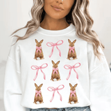 Bügelbild Osterhase mit rosa Schleife – Frühling Design für Shirts & mehr - Sewando