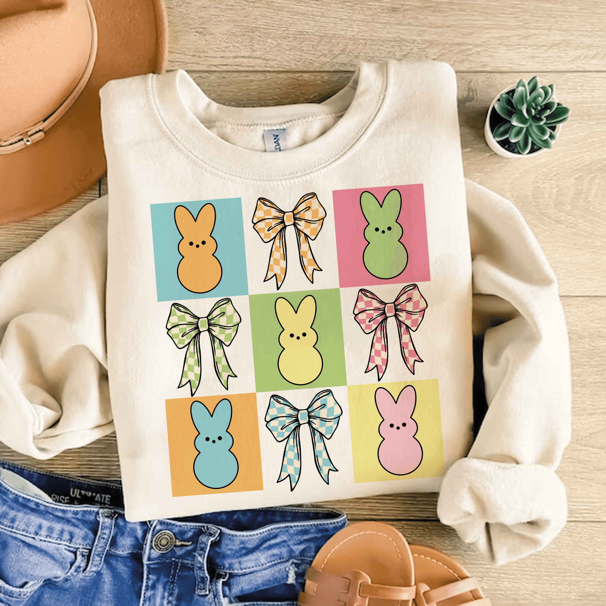 Ostern Pop-Art Bunny & Schleife – PNG & SVG für DIY & Plotterprojekte - Sewando