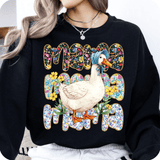 Sublimationsdatei Mama mit Gans – Vintage Farmhouse PNG Design mit Blumen für Muttertag & DIY - Sewando