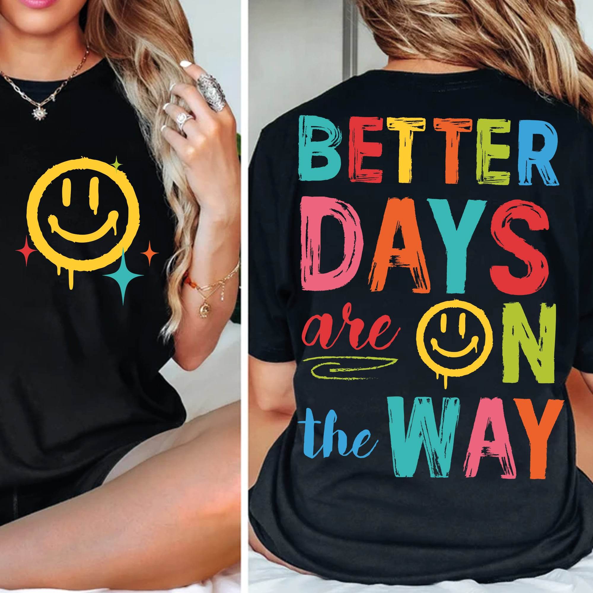 Better Days Lachgesicht Plotterdatei – Buntes Statement mit Retro-Vibes & Optimismus - Sewando