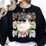 Sublimationsdatei Mama mit Gans – Vintage Farmhouse PNG Design mit Blumen für Muttertag & DIY - Sewando