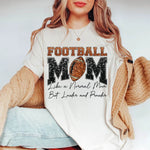 Football Mom – Glitter-T-Shirt Druckmotiv mit Football & Spruch „Louder and Prouder“ - Sewando