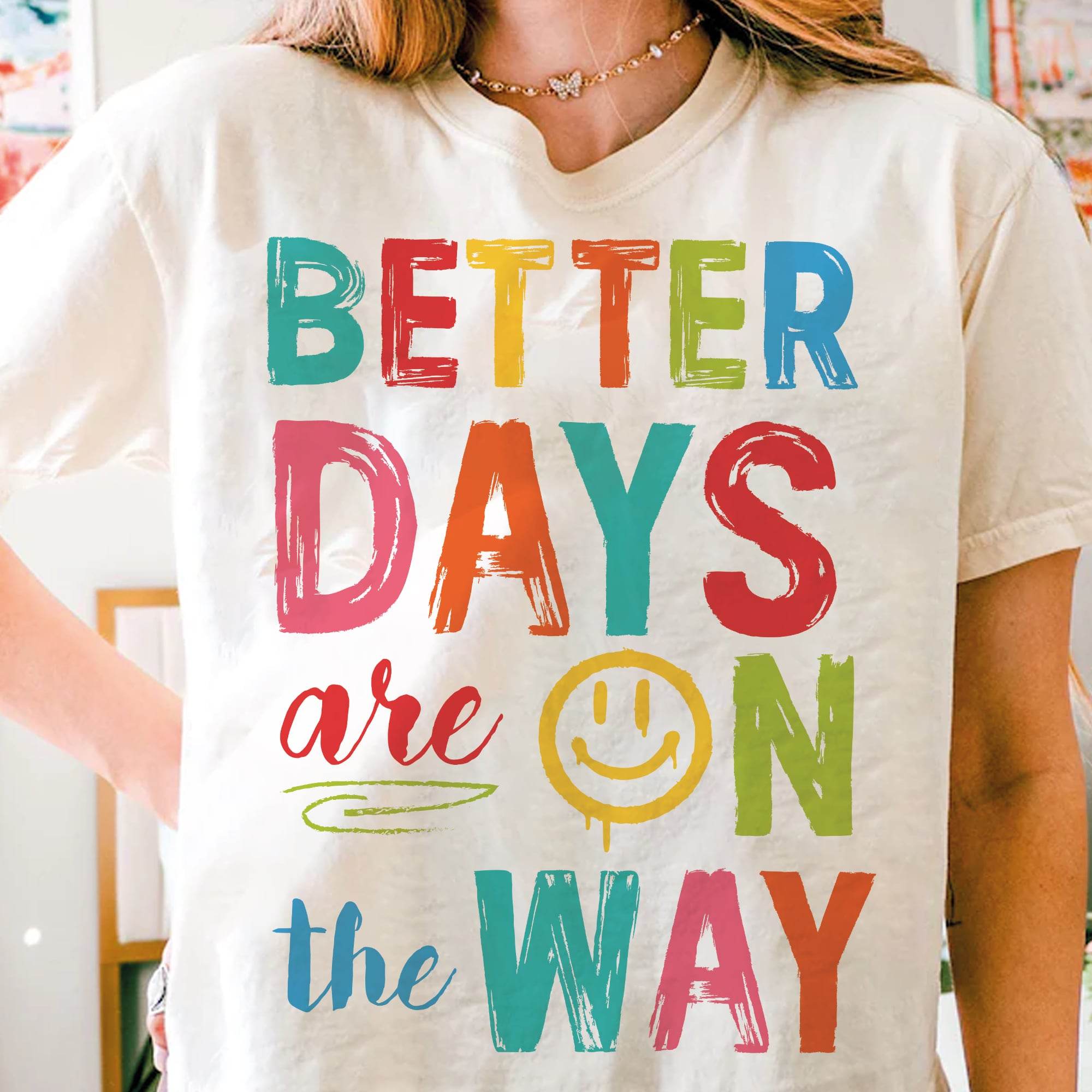 Better Days Lachgesicht Plotterdatei – Buntes Statement mit Retro-Vibes & Optimismus - Sewando