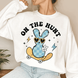 On the Hunt – Bügelbild mit Osterhase auf Skateboard - Sewando