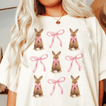 Bügelbild Osterhase mit rosa Schleife – Frühling Design für Shirts & mehr - Sewando