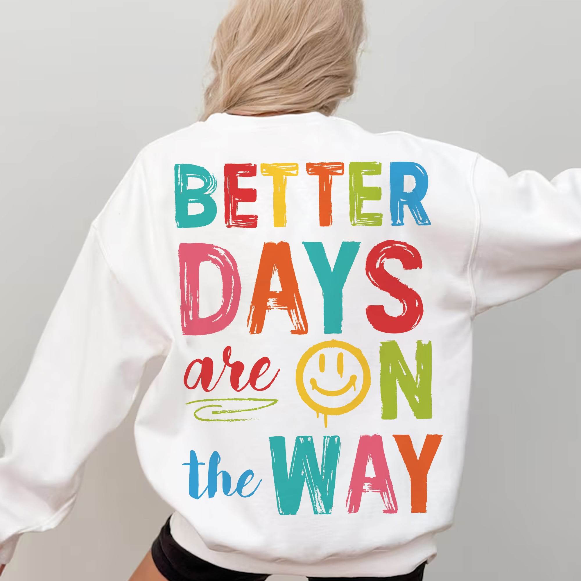 Better Days Lachgesicht Plotterdatei – Buntes Statement mit Retro-Vibes & Optimismus - Sewando