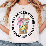 Iced Coffee SVG & PNG – Lustiges Statement-Design mit Schleife & Smiley - Sewando