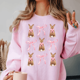 Bügelbild Osterhase mit rosa Schleife – Frühling Design für Shirts & mehr - Sewando