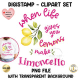Limoncello Clipart - Digi Stamp