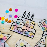 Schüttelkarte Geburtstag Set  bundle 20x – Geldgeschenk – Verpackung für Geld & Gutschein